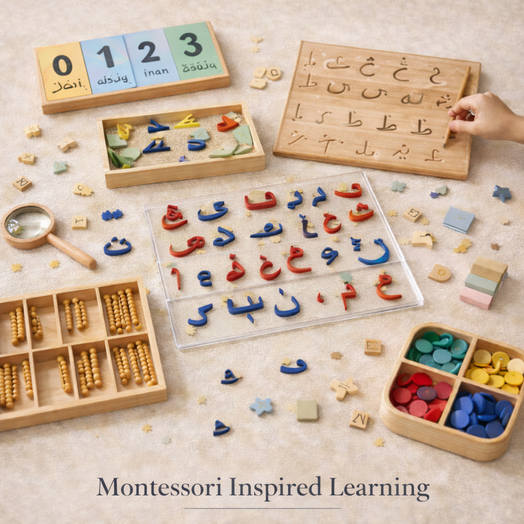 Montessori-inspired learning         تعليم مستوحى من منهج المونتسوري