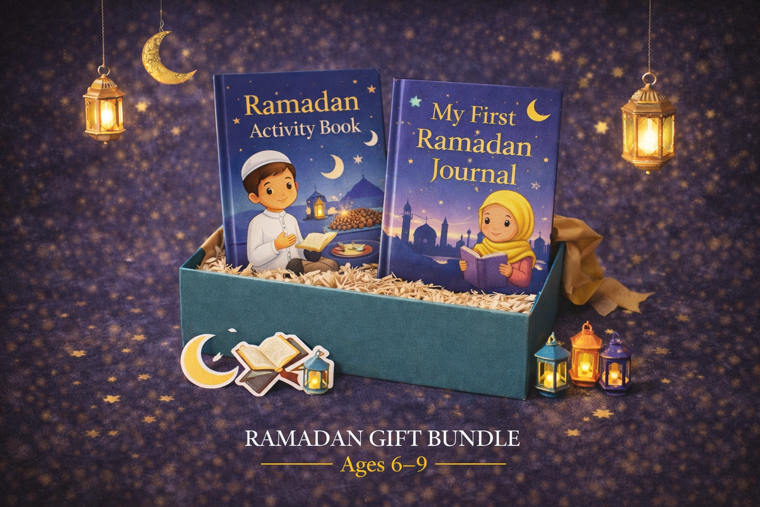Ramadan 6-9 yr old gift set             حقيبة هدية رمضان للأطفال 6-9 سنوات