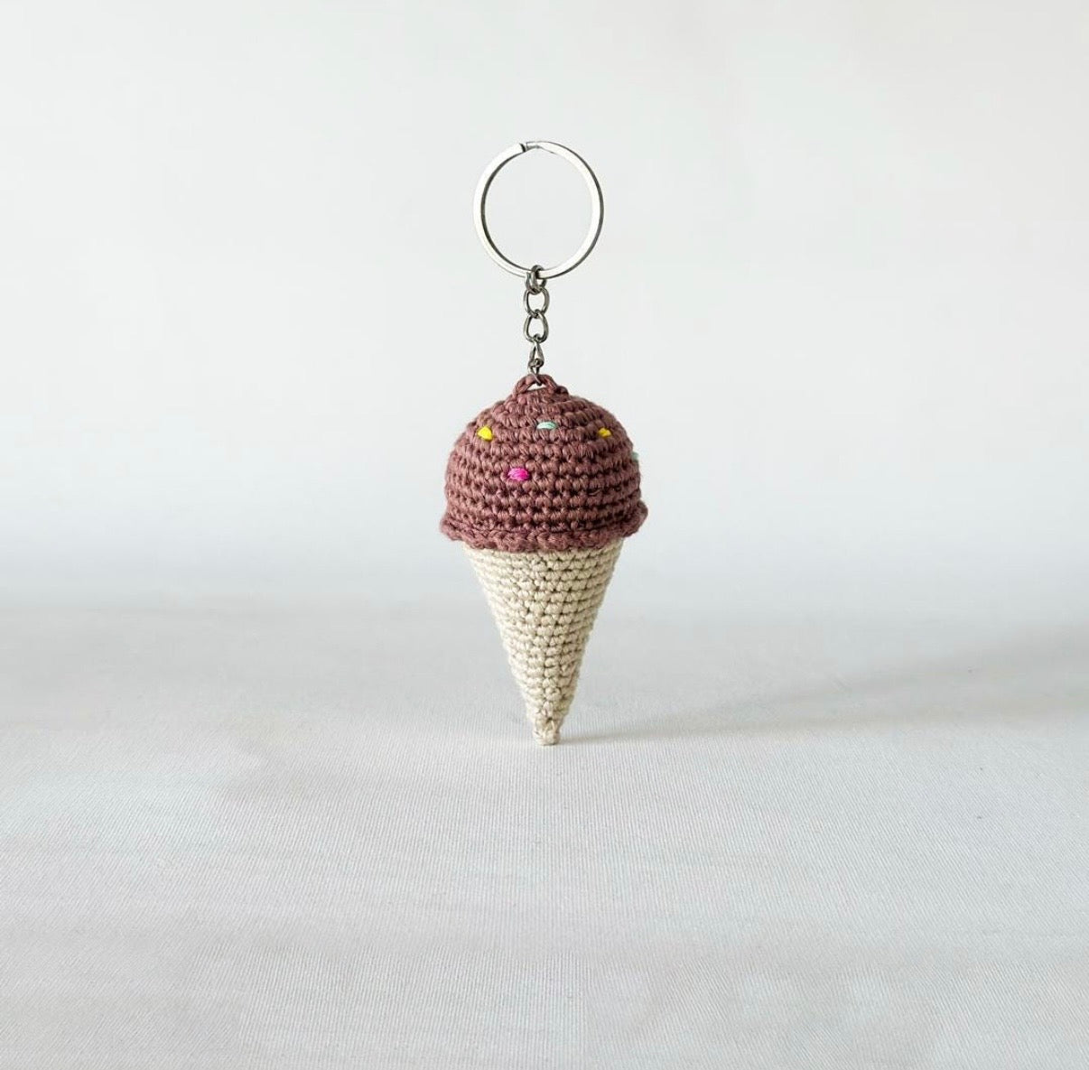 Key chain ice cream pink and lilac