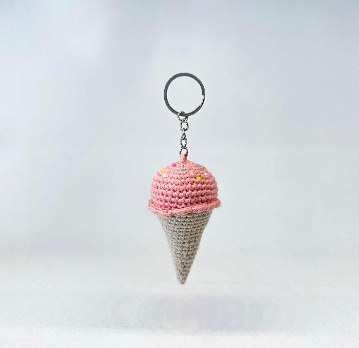 Key chain ice cream pink and lilac
