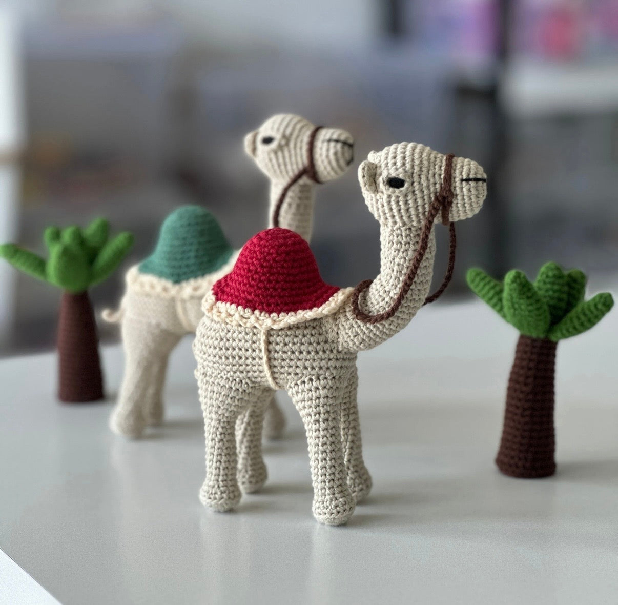 Camel crochet toy