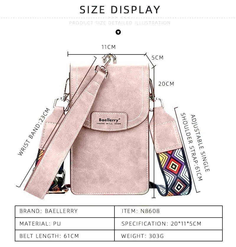 Leather small crossbody purse