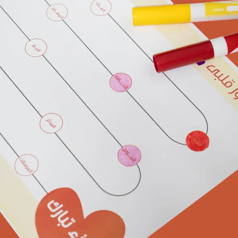 لوحة اكتب وامسح  حفظ جزء قرآن dry erase Quran memorization tracker