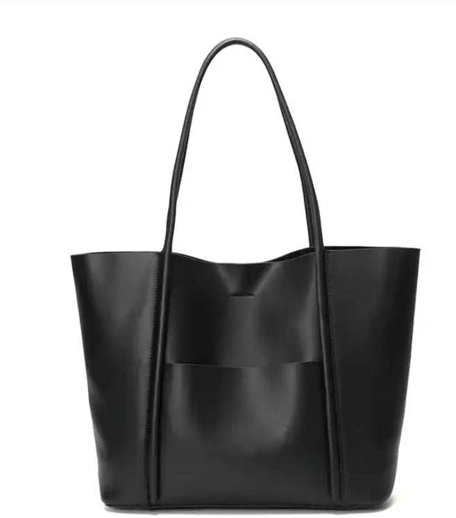 Classic Shoulder Top Grain Leather Tote Bag Briefcase for Women