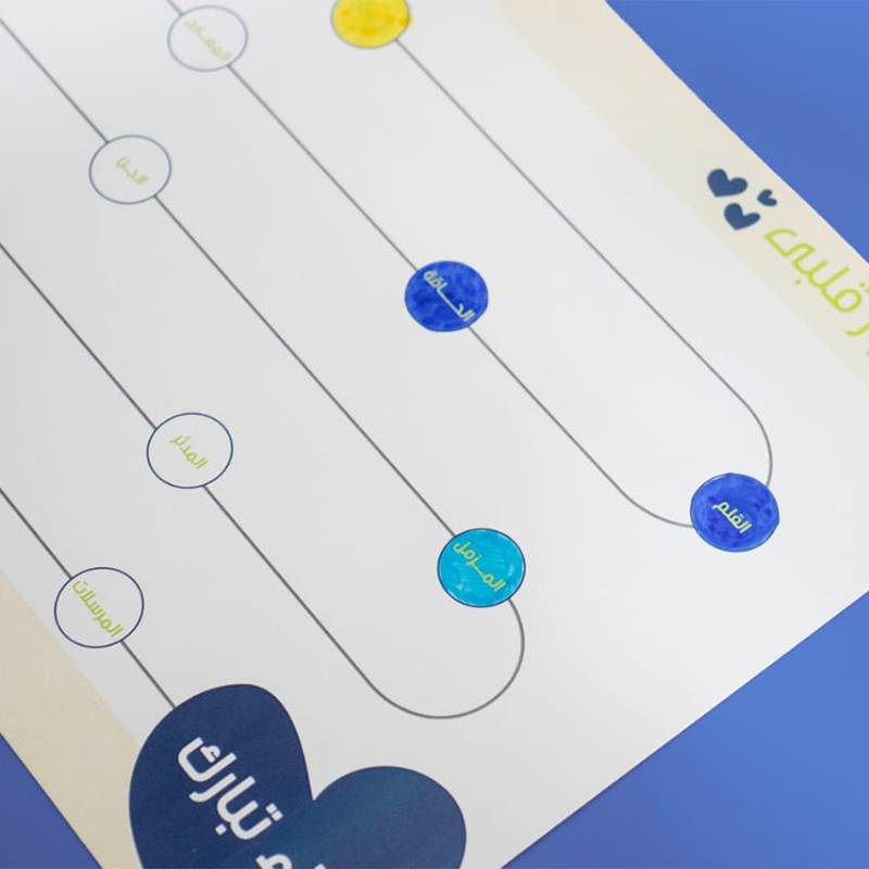 لوحة اكتب وامسح  حفظ جزء قرآن dry erase Quran memorization tracker