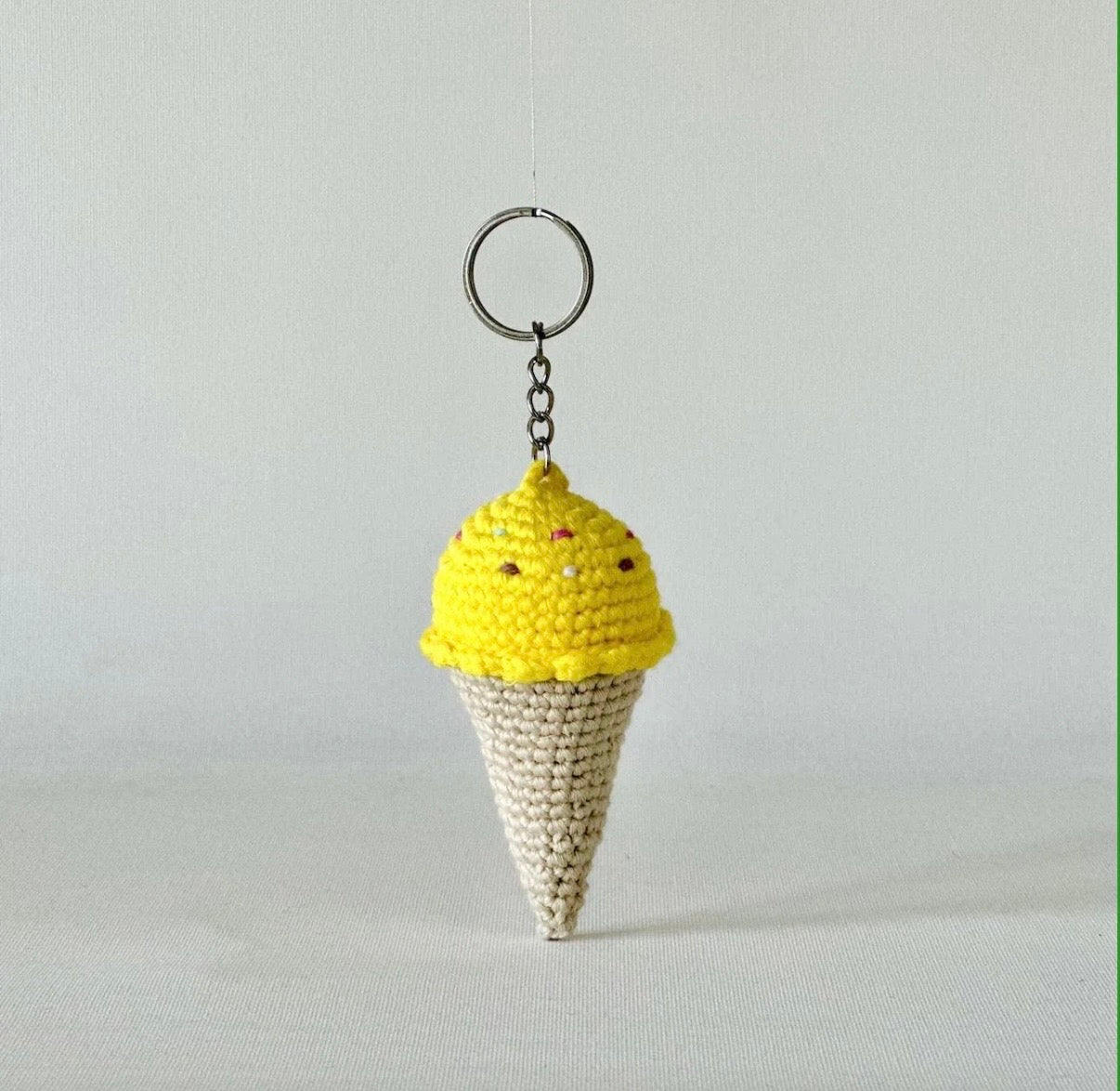 Key chain ice cream pink and lilac