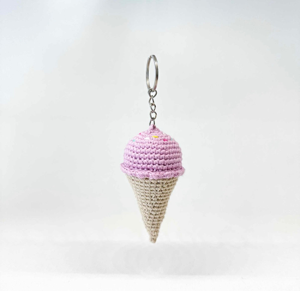 Key chain ice cream pink and lilac