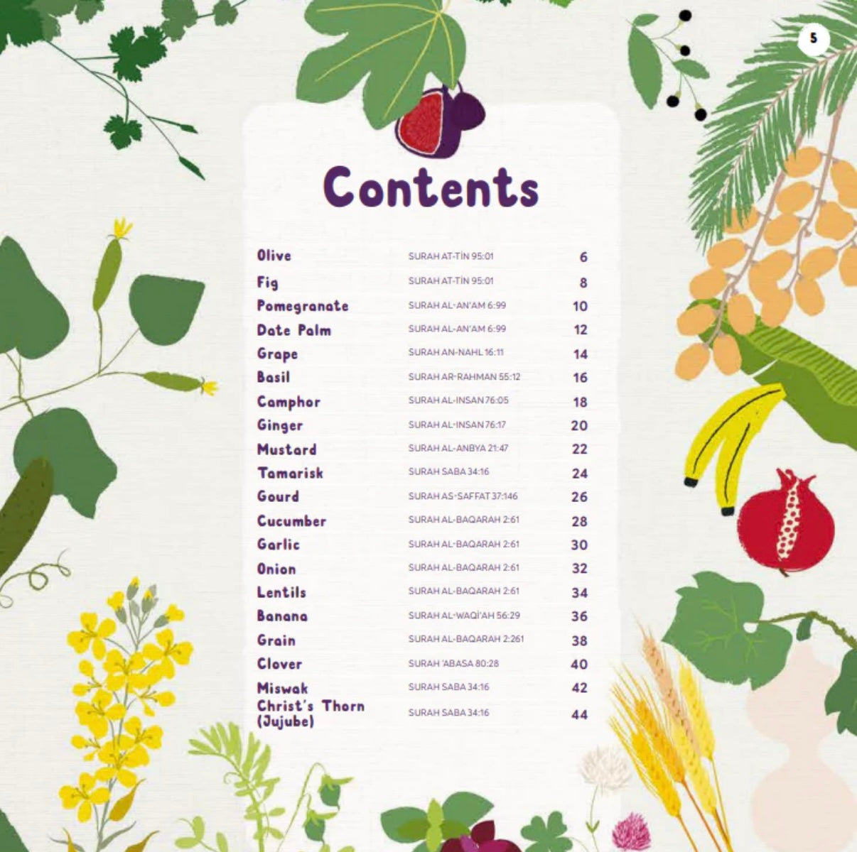 Plants in the Quran: search and find