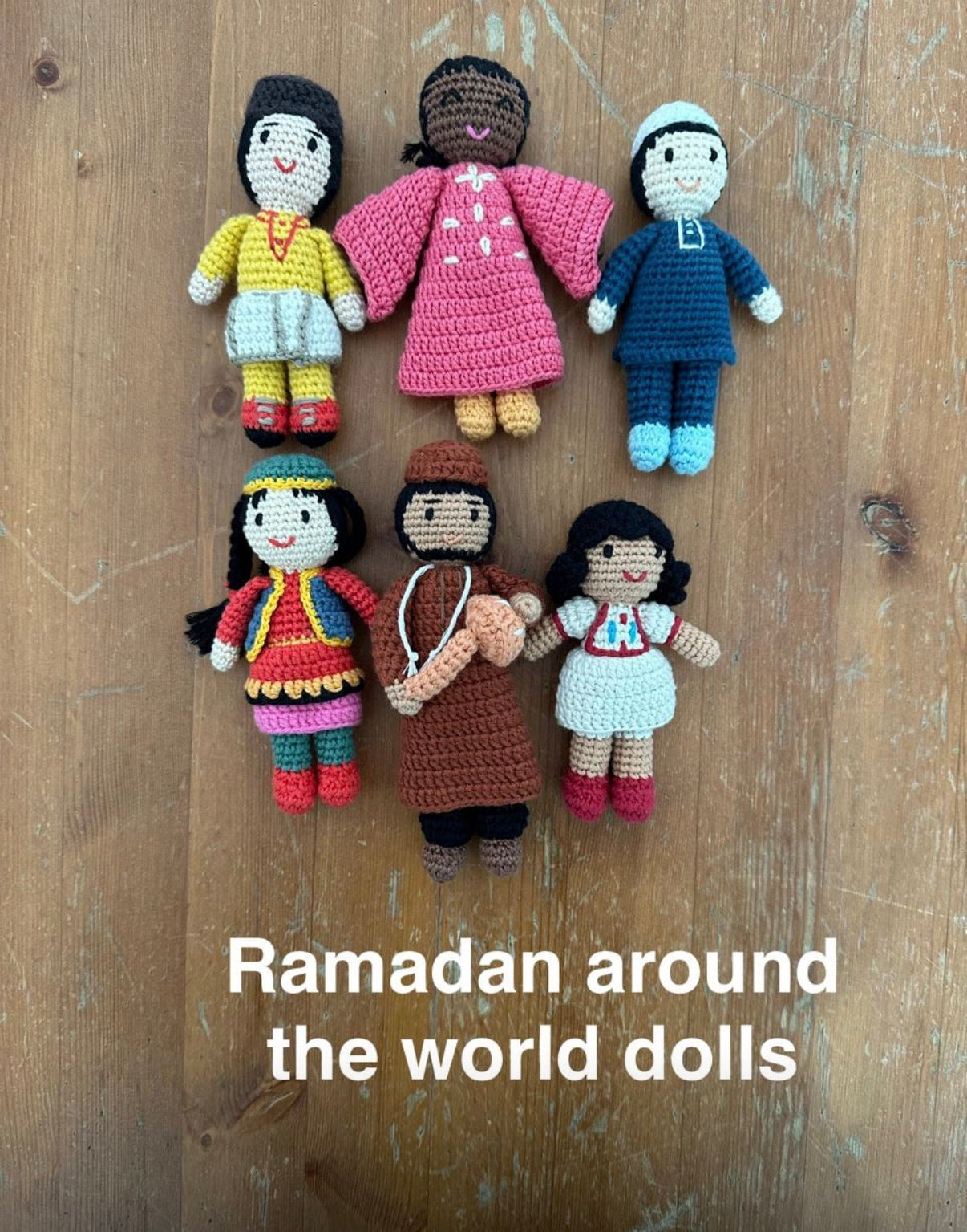 Ramadan around the world dolls crochet (one doll)