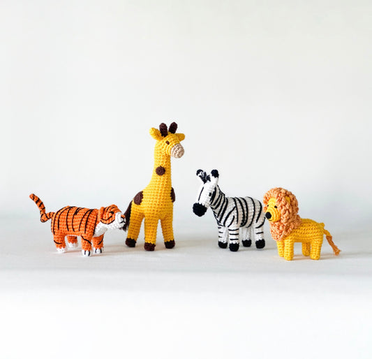 Crochet safari animals set