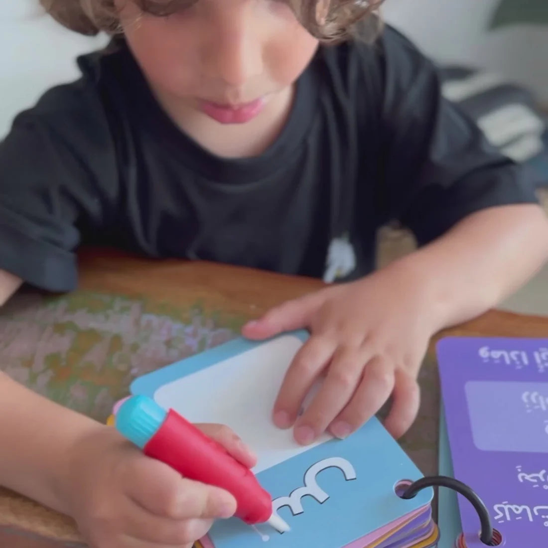 Water reveal alphabet cards اكتشف الحرف واكتبه بالماء