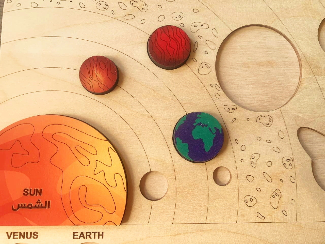 بازل المجموعة الشمسية Bilingual Solar System Puzzle