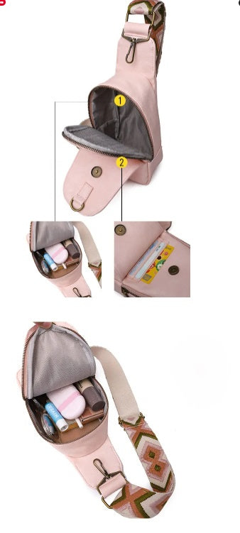 Crossbody Sling Bag with Wide Strap – Large Capacity
