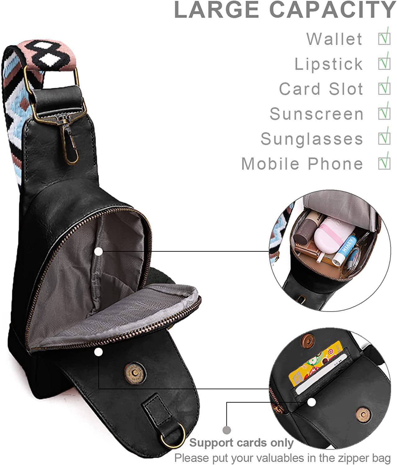 Crossbody Sling Bag with Wide Strap – Large Capacity