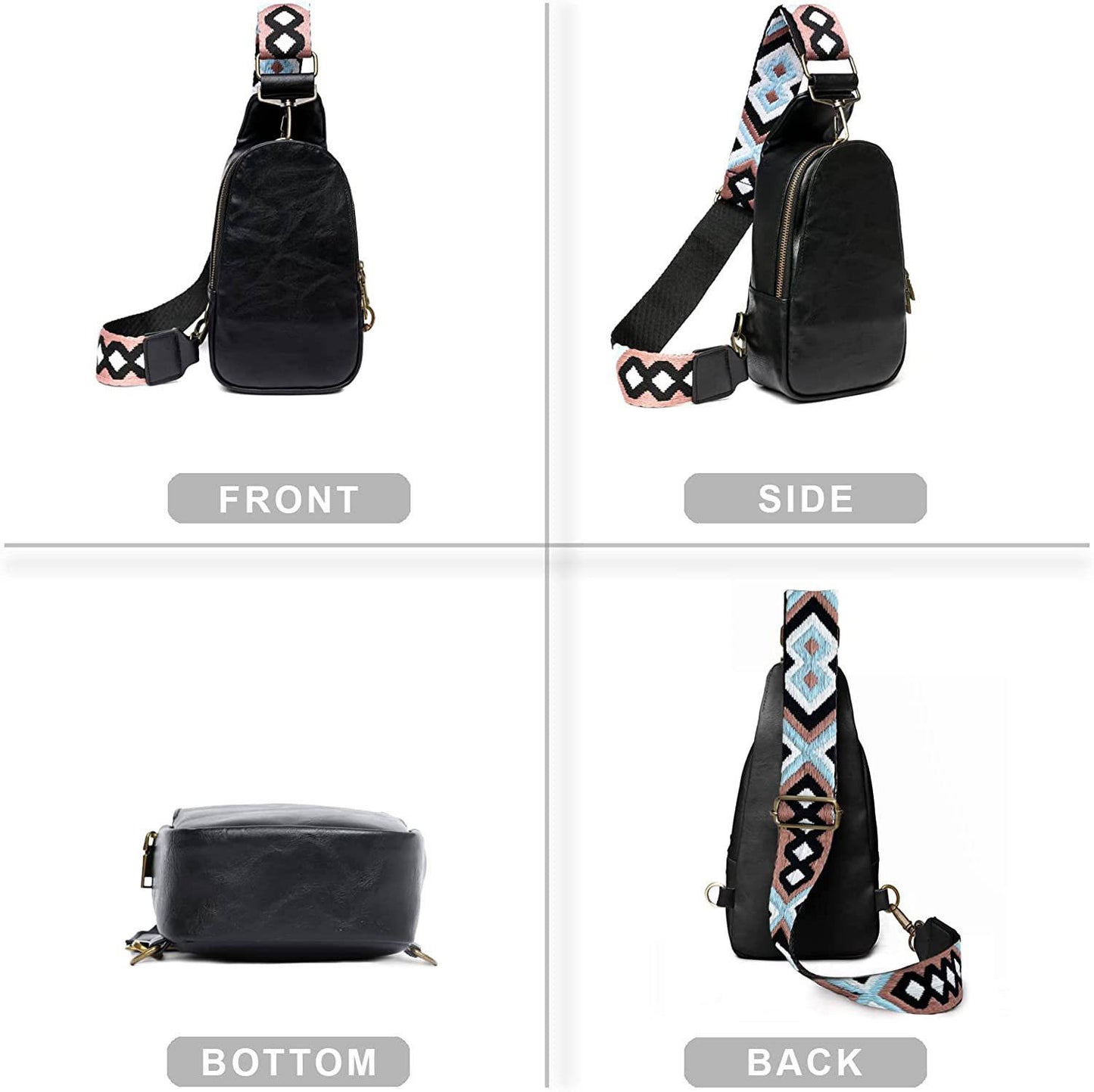 Crossbody Sling Bag with Wide Strap – Large Capacity